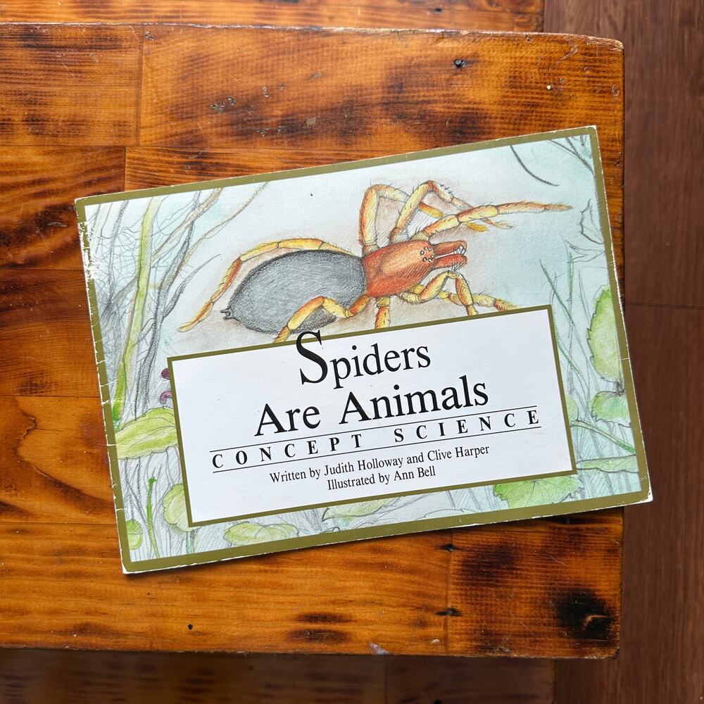 Vintage 1990 Spiders Are Animals Concept Science Paperback Book